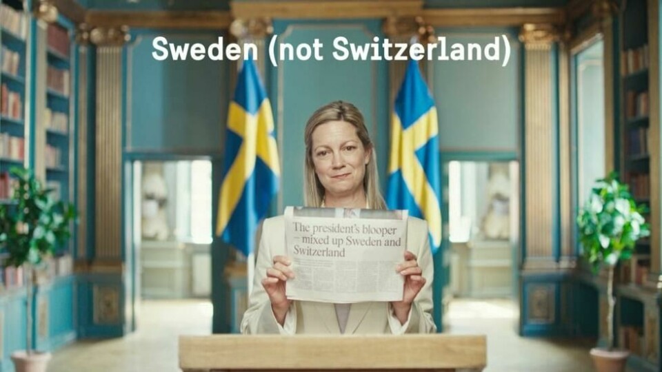 Visit Sweden ønsker at verden skal vite at Sverige ikke er Sveits: - Vi satser på andre verdier, er budskapet i en internasjonal reklamekampanje. Visit Sweden ønsker at verden skal vite at Sverige ikke er Sveits: - Vi satser på andre verdier, er budskapet i en internasjonal reklamekampanje. Foto: Visit Sweden