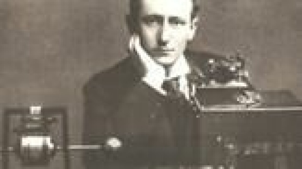 Guglielmo Marconi fikk ideen bak Marconi-telegrafen under en konferanse. Guglielmo Marconi fikk ideen bak Marconi-telegrafen under en konferanse. Foto: Wikimedia