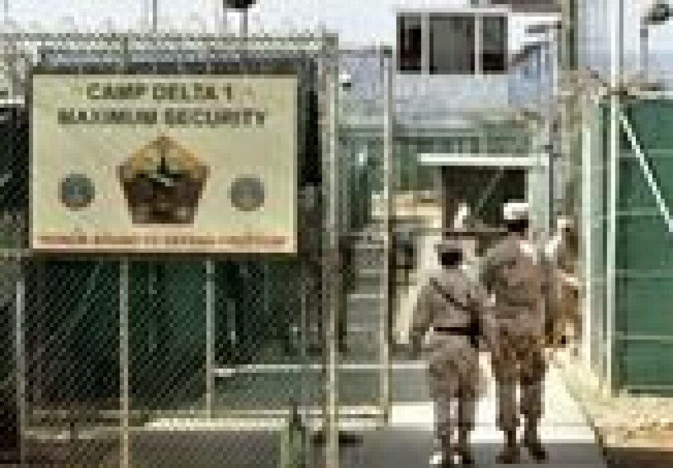Mange av de terrormistenkte fangene fra CIAs hemmelige fengsel er i dag overført til Den amerikanske fangeleiren på Guantanamo, Cuba. Arkivfoto fra 2006. Scanpix/AP. Mange av de terrormistenkte fangene fra CIAs hemmelige fengsel er i dag overført til Den amerikanske fangeleiren på Guantanamo, Cuba. Arkivfoto fra 2006. Scanpix/AP.