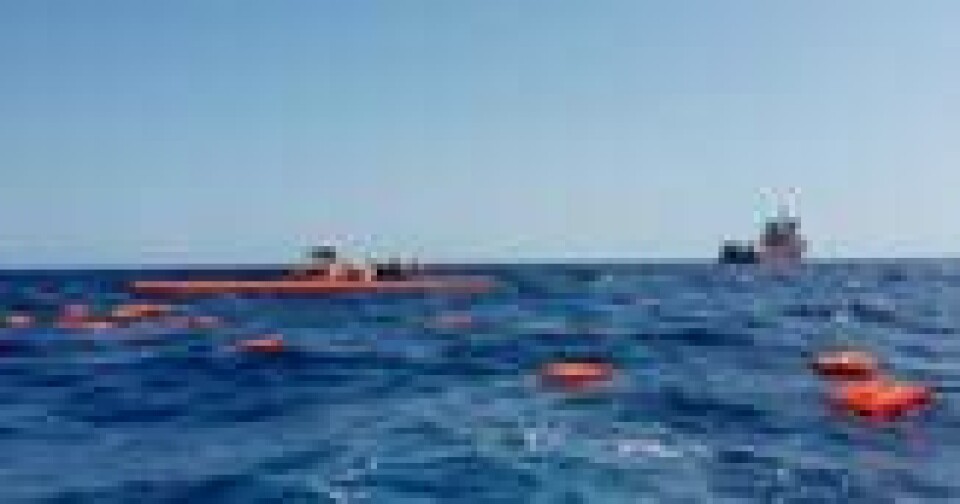 Ocean Viking har plukket opp hundrevis av skipbrudne migranter i Middelhavet. (Photo SOS Mediterranee via AP) Ocean Viking har plukket opp hundrevis av skipbrudne migranter i Middelhavet. (Photo SOS Mediterranee via AP) Foto: AP