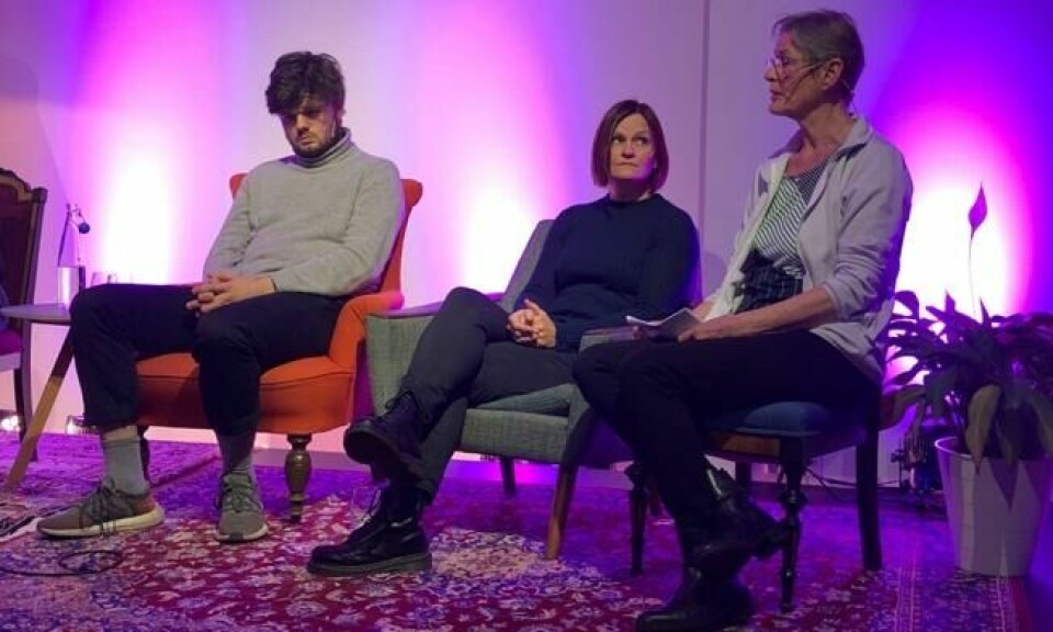 Hani Vikebø, Marit Gjervan og Charlotte Fugelli delte sine historier med de som var til stede. Foto: Roger Grosvold Hani Vikebø, Marit Gjervan og Charlotte Fugelli delte sine historier med de som var til stede. Foto: Roger Grosvold