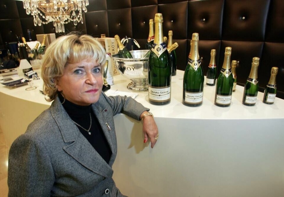 Carol Duval-Leroy er nå blitt en veteran i bransjen, men hun kunne svært lite om champagne da hun overtok ledelsen av huset etter at mannen døde for mer enn 30 år siden. Carol Duval-Leroy er nå blitt en veteran i bransjen, men hun kunne svært lite om champagne da hun overtok ledelsen av huset etter at mannen døde for mer enn 30 år siden. Foto: Francois Nascimbeni/AFP/NTB