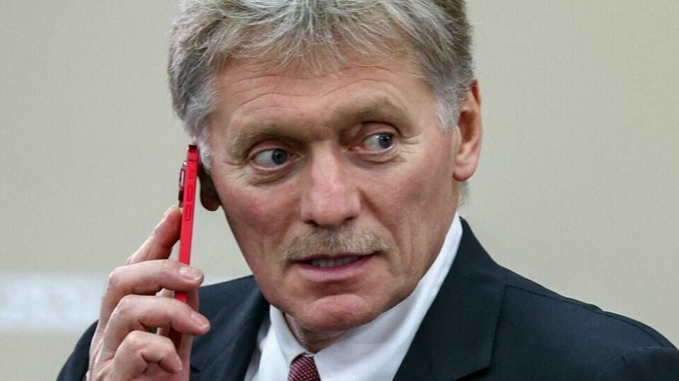 Kremls talsmann Dmitrij Peskov avbildet under det andre toppmøtet mellom Russland og Afrika i St. Petersburg 27. juli 2023.