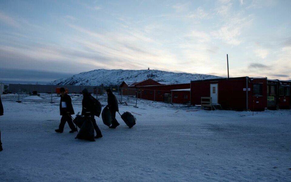 Vestleiren, ankomstsenteret for flyktninger i Kirkenes. Hit ble flyktninger sendt i 2015, som passerte den norsk-russiske grensen på Storskog, før de ble sendt videre til mottak andre steder i landet. Vestleiren, ankomstsenteret for flyktninger i Kirkenes. Hit ble flyktninger sendt i 2015, som passerte den norsk-russiske grensen på Storskog, før de ble sendt videre til mottak andre steder i landet. Foto: Cornelius Poppe / NTB scanpix
