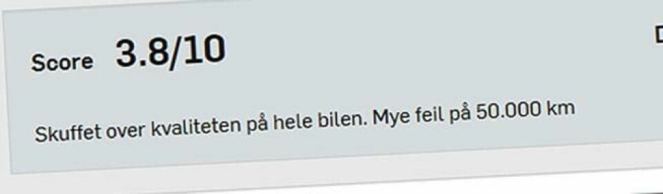 Noe sier oss at denne eieren neppe kjøper VW igjen med det aller første... Faksimile fra Brooms bilguide. Noe sier oss at denne eieren neppe kjøper VW igjen med det aller første... Faksimile fra Brooms bilguide.