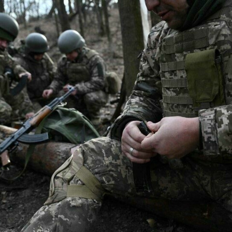 Soldater fra den 59. brigaden til ukrainske væpnede styrker på et ikke avslørt sted i Donetsk-regionen, 22. januar 2025. De drømte om å åpne en bedrift, stifte familie, kjøpe leilighet eller klatre i fjell. I stedet kjemper disse ukrainerne for å holde unna Russlands hær i en krig de aldri har bedt om.