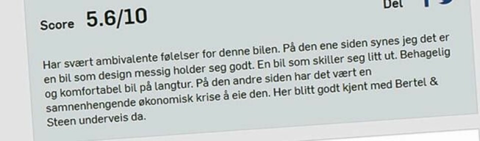 Dette innlegget representerer nok det mange 407-eiere føler. Faksimile fra Brooms bilguide. Dette innlegget representerer nok det mange 407-eiere føler. Faksimile fra Brooms bilguide.
