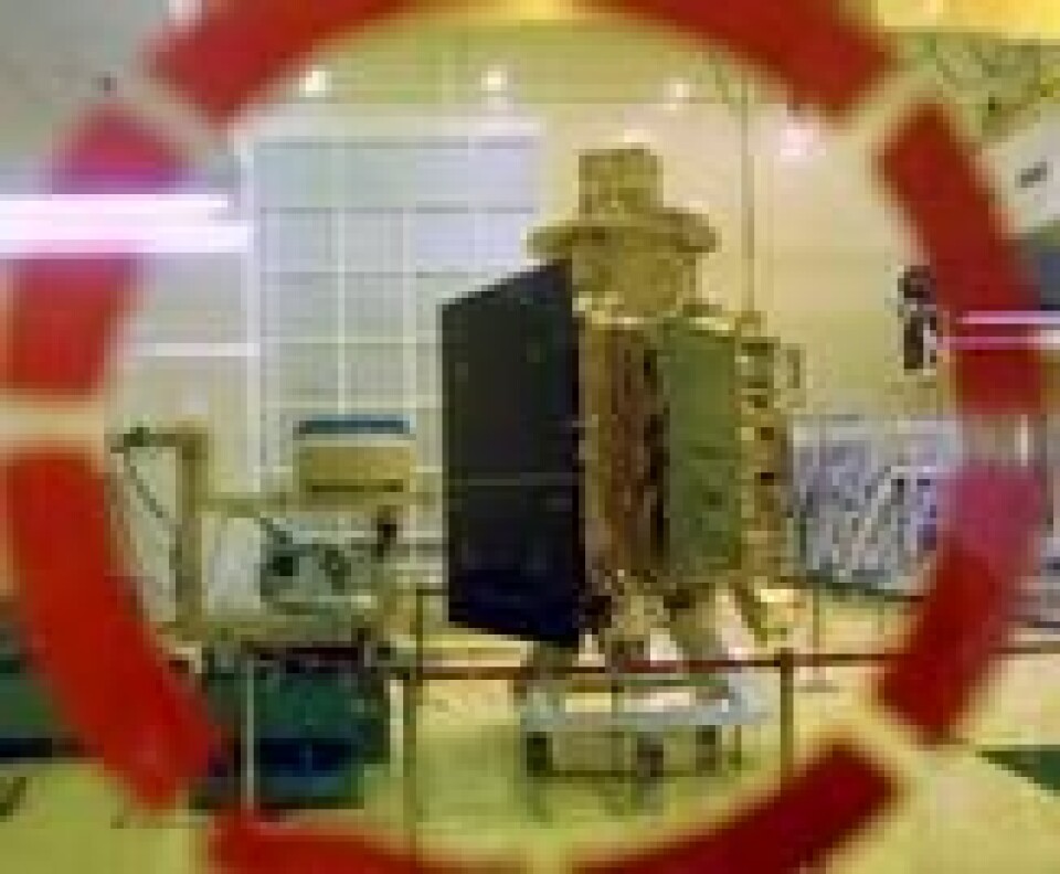 Den første ubemannede indiske ferden til månen, Chandrayaan-1, fotografert før oppskytning i 2008. Sonden var i drift fra 2008-2009, og samlet mange spennende data. Scanpix/AP. Den første ubemannede indiske ferden til månen, Chandrayaan-1, fotografert før oppskytning i 2008. Sonden var i drift fra 2008-2009, og samlet mange spennende data. Scanpix/AP.