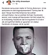 Her er Facebook-statusen som Facebook slettet Foto: Faksimile (Facebook)