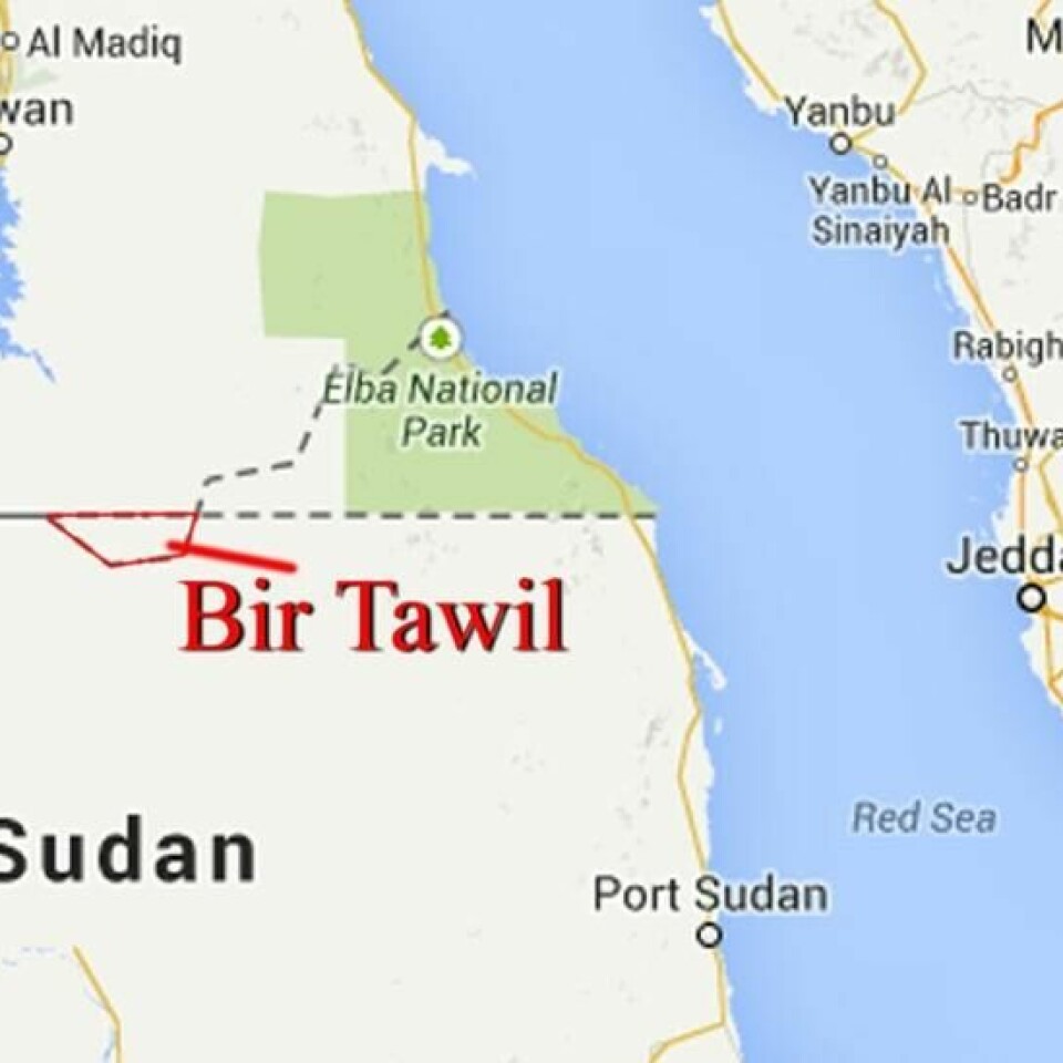 Mellom Egypt og Sudan ligger Bir Tawil. Det karrige ørkenområdet på størrelse med Norges største øy, Hinnøya, regnes som det siste stykke land ingen nasjoner har gjort krav på eller annektert. Sudan mener det er Egypts, mens Egypt mener det tilhører Sudan. Foto: AP / NTB scanpix.