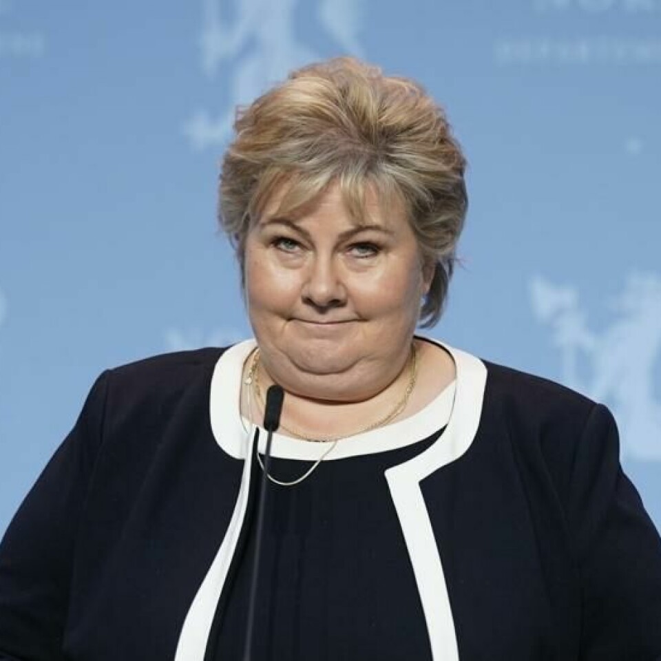Statsminister Erna Solberg, kunnskaps- og integreringsminister Guri Melby, barne- og familieminister Kjell Ingolf Ropstad og finansminister Jan Tore Sanner holder pressekonferanse om nye økonomiske tiltak i møte med coronapandemien.