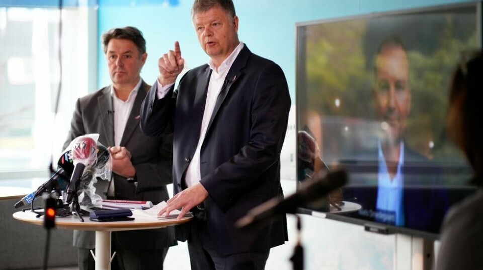 Konsernsjef Jacob Schram (t.h.) går på dagen, melder E24. Han blir ifølge avisen erstattet av finansdirektør Geir Karlsen (t.v.).