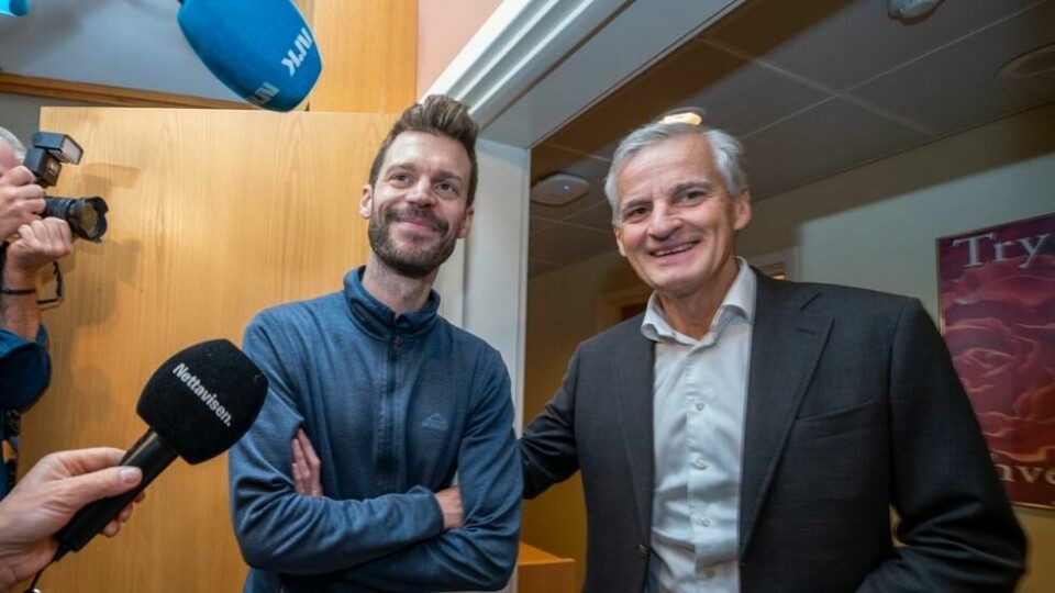 Rødt-leder Bjørnar Moxnes møter AP-leder Jonas Gahr Støre på Stortinget. Begge parter var enige om at Rødt ikke skulle inn i regjeringer etter valget i 2021. Rødt-leder Bjørnar Moxnes møter AP-leder Jonas Gahr Støre på Stortinget. Begge parter var enige om at Rødt ikke skulle inn i regjeringer etter valget i 2021. Foto: Heiko Junge / NTB