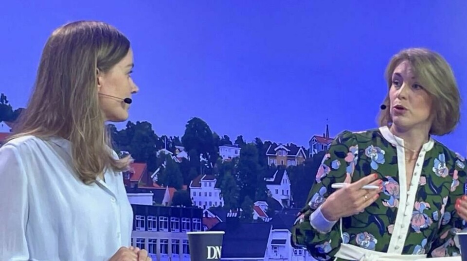 BI-forsker Karin Kinnerud var i debatt med SV-politiker Kari Elisabeth Kaski om politikernes bruk av Oljefondet under Arendalsuka i år.