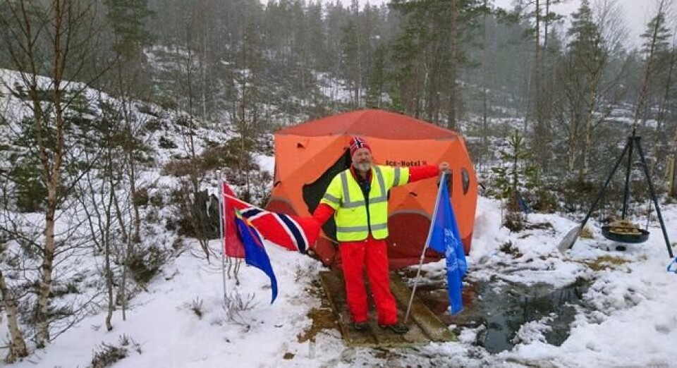 MOT VINDKRAFT: Generalsekretær Rune Haaland i Motvind holder fortet for å hindre vindkraftutbygging i Buheii i Kvinesdal. MOT VINDKRAFT: Generalsekretær Rune Haaland i Motvind holder fortet for å hindre vindkraftutbygging i Buheii i Kvinesdal. Foto: Motvind