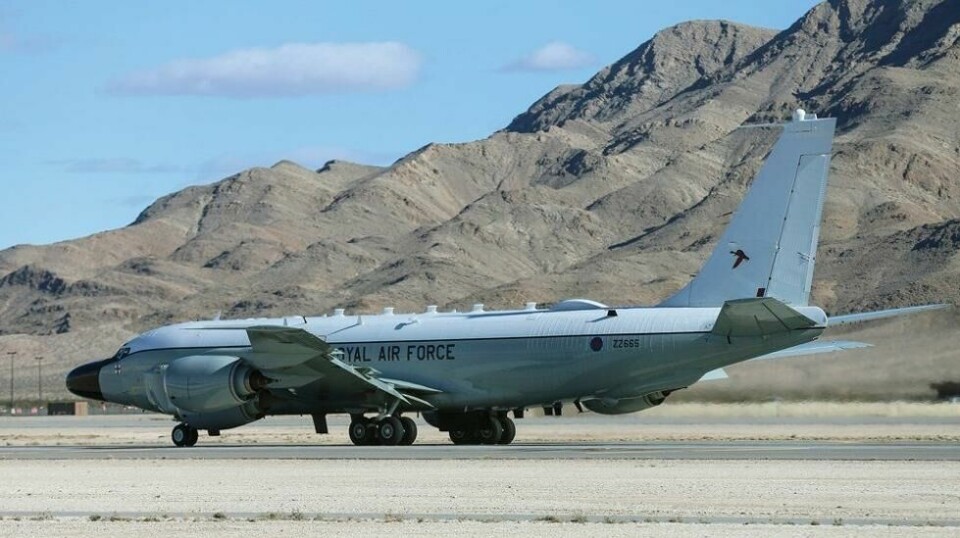 RC-135W Rvet Joint benyttes til elektronisk overvåkning: Foto: Sgt. Neil Bryden / Royal Air Force