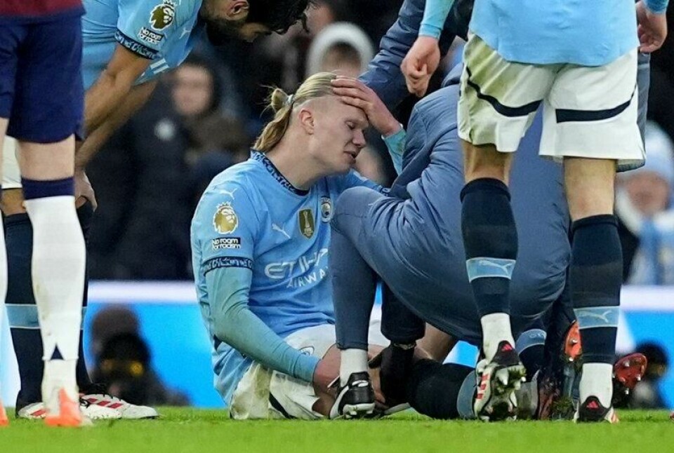 Haaland har ikke klart å riste av seg smellen han fikk i kampen mot Newcastle.