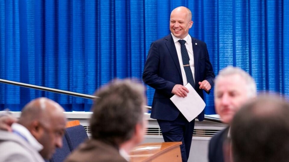Finansminister Trygve Slagsvold Vedum (Sp) risikerer at budsjettprosessen blir forsinket på grunn av den pågående streiken i staten. Foto: Javad Parsa / NTB.