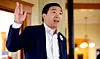 Andrew Yang er blitt en Internett-favoritt, blant annet på nettsteder som Twitter, 4chan og Reddit.. Foto: Joshua Lott / AFP