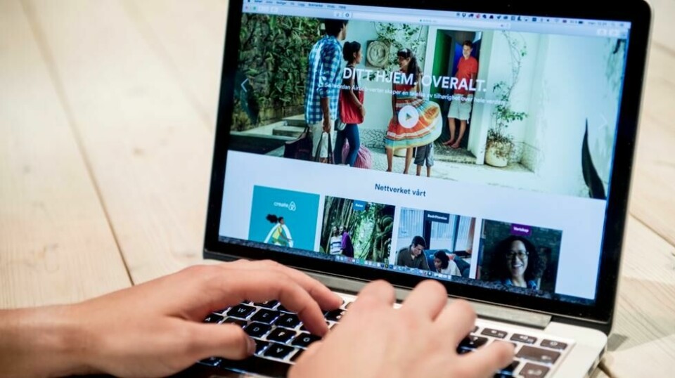 Airbnbs hjemmeside i Norge.