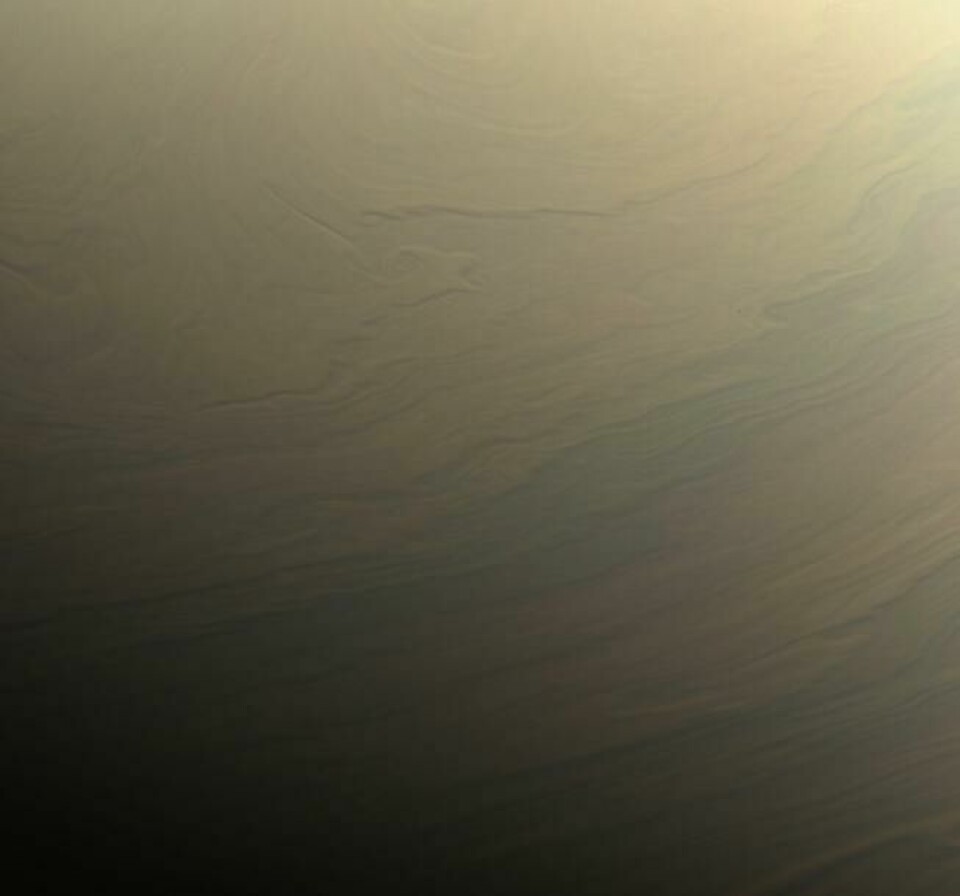Virvler i skylaget på Saturns «nordlige» halvkule. Foto via nasa.gov. Virvler i skylaget på Saturns «nordlige» halvkule. Foto via nasa.gov.