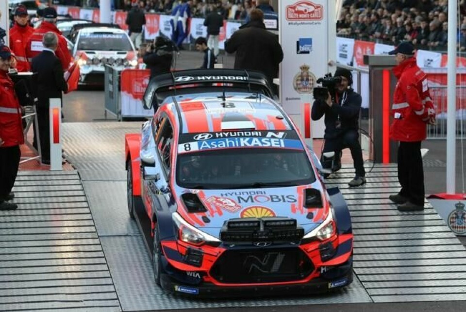 Fra Rally Monte Carlo i 2020. Foto: Valery Hache, AFP/NTB Fra Rally Monte Carlo i 2020. Foto: Valery Hache, AFP/NTB