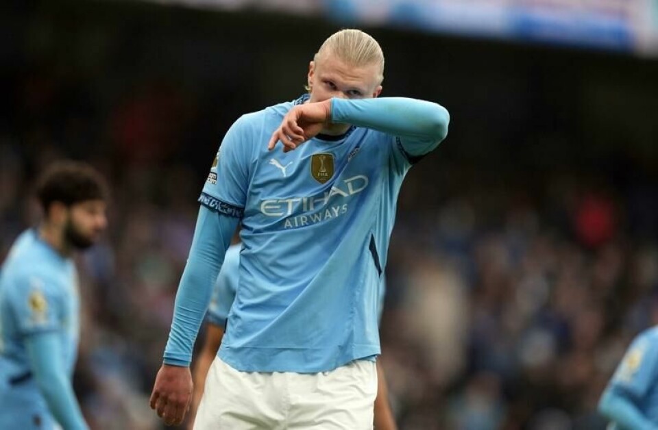 Erling Braut Haaland scoret for Manchester City mot West Ham lørdag.
