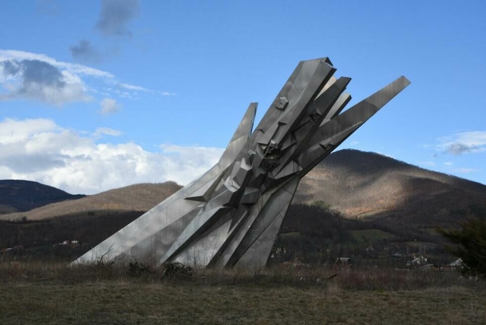 MONUMENT TIL MOTET: Spomenik oppført som minnesmerke til de falne fra partisanavdelingen Čačak. Ostra i Serbia. Designet av Miodrag Živković og Svetislav Licina. Foto: Donald Niebyl/Spomenik Database MONUMENT TIL MOTET: Spomenik oppført som minnesmerke til de falne fra partisanavdelingen Čačak. Ostra i Serbia. Designet av Miodrag Živković og Svetislav Licina. Foto: Donald Niebyl/Spomenik Database