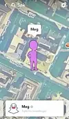 Applikasjonen viser din nøyaktige plassering. Foto: Skjermdump av Snapchat