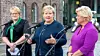 Statsminister Erna Solberg, finansminister Siv Jensen (t.h) og kulturminister Trine Skei Grande (t.v) Foto: Gorm Kallestad / NTB scanpix