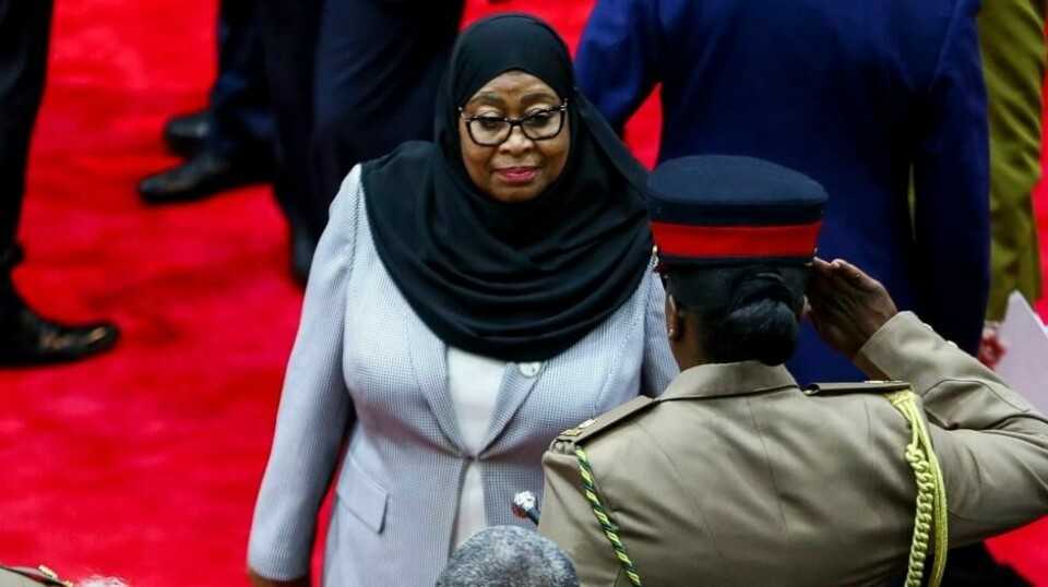Tanzanias president Samia Suluhu Hassan har et tøft reiseprogram. I fjor besøkte hun 19 land, og året før 17. Her ankommer hun Africa Climate Summit i Nairobi 5. september 2023.
