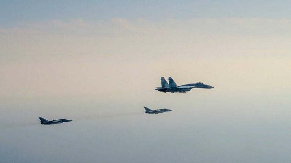 I 2022 tok det svenske luftforsvaret disse bildene av russiske fly over Østersjøen. Dette var før Sverige ble Nato-medlem.
