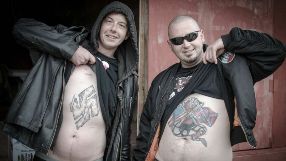 Nazistiske tatoveringer ble et vanlig syn for Aase. Nazistiske tatoveringer ble et vanlig syn for Aase. Foto: Vegard Tenold Aase