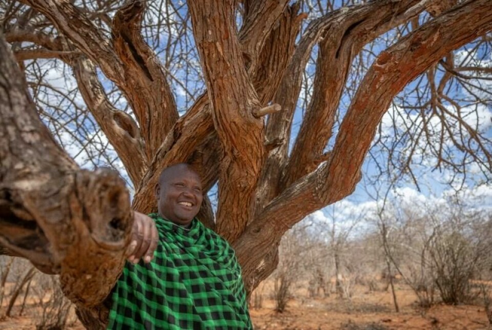 Lengima Kundayo ved hjemmet i landsbyen Katikati. Lengima Kundayo ved hjemmet i landsbyen Katikati. Foto: Sofi Lundin