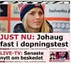 Svenske Aftonbladet om Johaug-saken Foto: Skjermpdump Aftonbladet