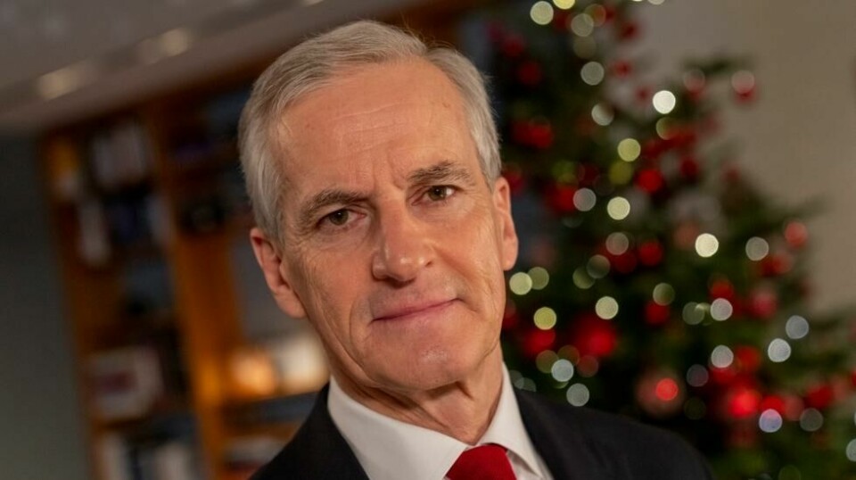 Statsminister Jonas Gahr Støre holder nyttårstalen 2023. Foto: Fredrik Varfjell / NTB / POOL
