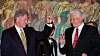 Tidligere president Bill Clinton med tidligere president i Russland, Boris Jeltsin. Foto: Alexander Zemlianichenko / AP / NTB