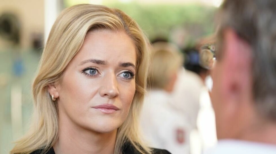 Justis- og beredskapsminister Emilie Enger Mehl sier det er uaktuelt med legalisering av narkotika så lenge de sitter i regjering. Foto: Ole Berg-Rusten / NTB