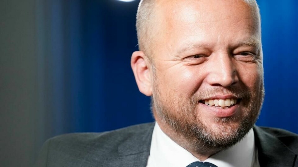Finansminister Trygve Slagsvold Vedum (Sp).