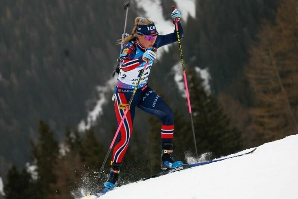 Ingrid Landmark Tandrevold i aksjon i Italia.