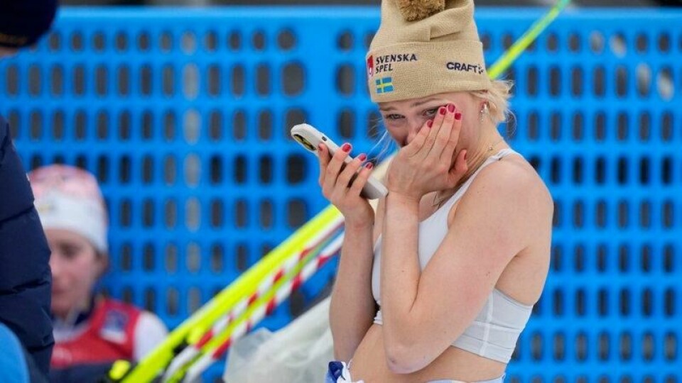 Frida Karlsson etter seieren på femmila i ski-VM i Trondheim.
