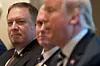 CIA-direktør og utenriksminister-kandidat Mike Pompeo (t.v.) i et lunsjmøte mellom president Trump (t.h.) og Saudi-Arabias kronprins. 20. ars 2018. Scanpix/AFP.