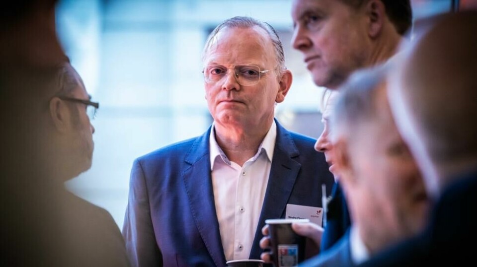 Høyre-leder Erna Solbergs ektemann Sindre Finnes innrømmer å ha brukt den beskyttede tittelen siviløkonom selv om han ikke er det, noe han nå beklager. Foto: Ole Berg-Rusten / NTB