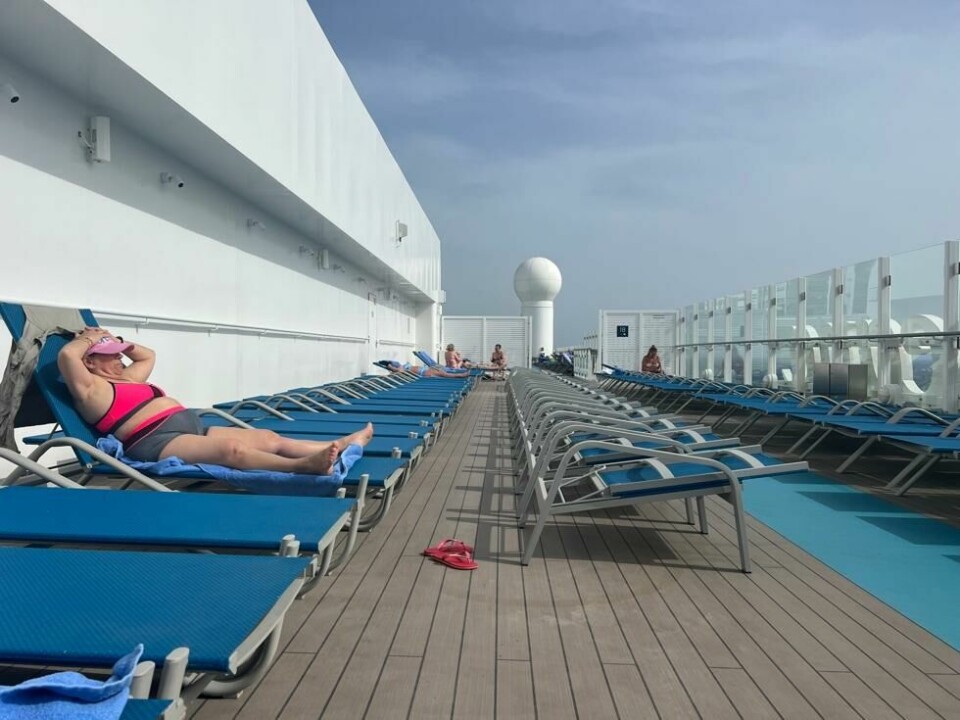 En stille morgenstund på cruiseskipet Costa Toscana - det er klart for nok en perfekt dag, akkurat som gårsdagen og dagene før det.. En stille morgenstund på cruiseskipet Costa Toscana - det er klart for nok en perfekt dag, akkurat som gårsdagen og dagene før det.. Foto: Tore Ulabrand Johansen