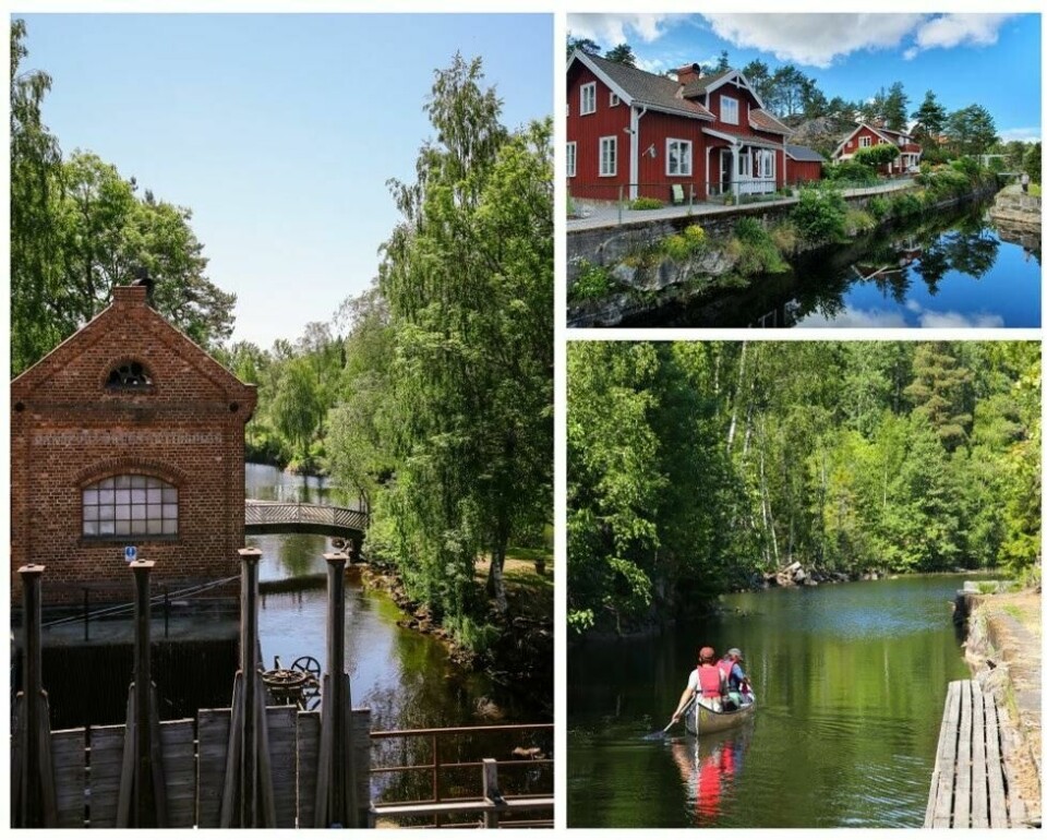 Slusemiljøet på Dalslands kanal i Årjäng. Foto: Årjäng Dalslans kanal Foto ø.th: Gaby Hein Karlsson Slusemiljøet på Dalslands kanal i Årjäng. Foto: Årjäng Dalslans kanal Foto ø.th: Gaby Hein Karlsson