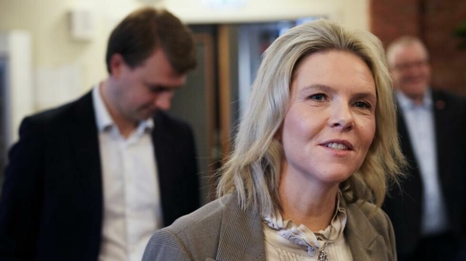 Frp-leder Sylvi Listhaug mener Høyres avgiftspolitikk gjør det vanskeligere å finne løsninger sammen med Høyre fram mot 2025. Foto: Ole Berg-Rusten / NTB