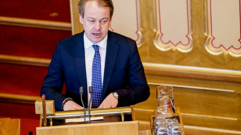 – Holdningene kommer jo fra et sted. Det er jo ikke sånn at noen er født antisemitter, sier stortingsrepresentant Erlend Wiborg m den foreslåtte moské-sjekken. Foto: Stian Lysberg Solum / NTB
