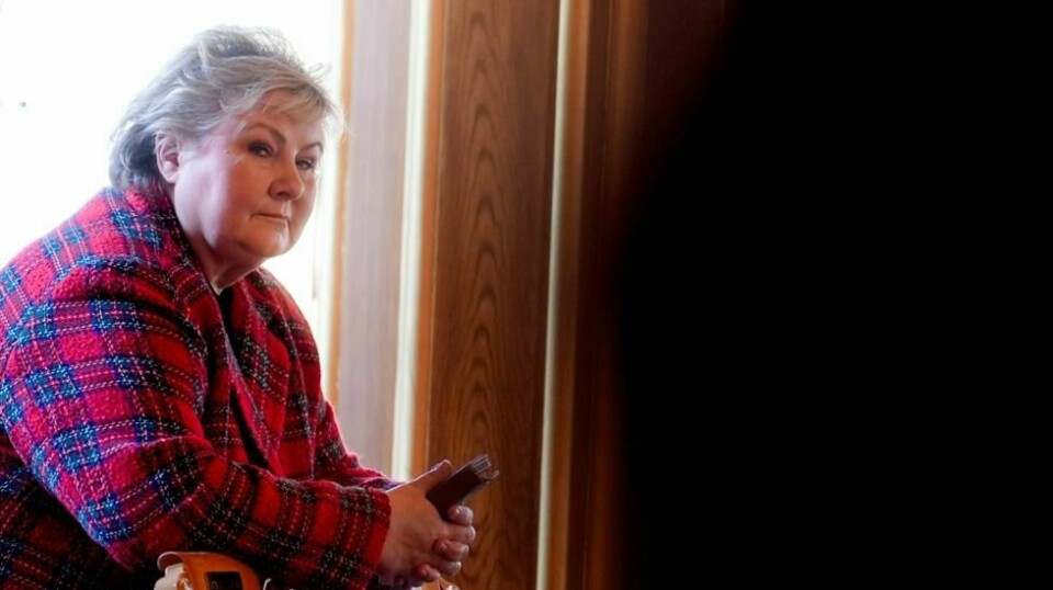 Høyre-leder Erna Solberg snakker ut om dysleksien. Her er hun fotografert i stortingssalen i forbindelse med behandlingen av habilitetssakene tidligere i år.