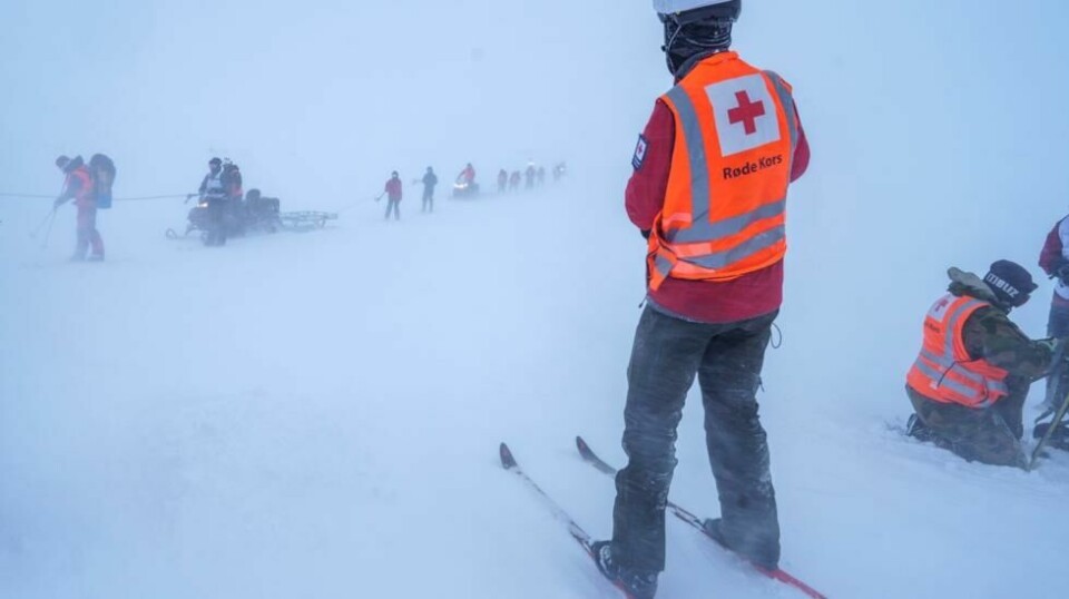 Mange har vist godt fjellvett i en påske preget av dårlig vær mange steder. Her fra Finsekurset tidligere i år der Røde Kors-folk får opplæring i å lede leteaksjoner. Foto: Cornelius Poppe / NTB