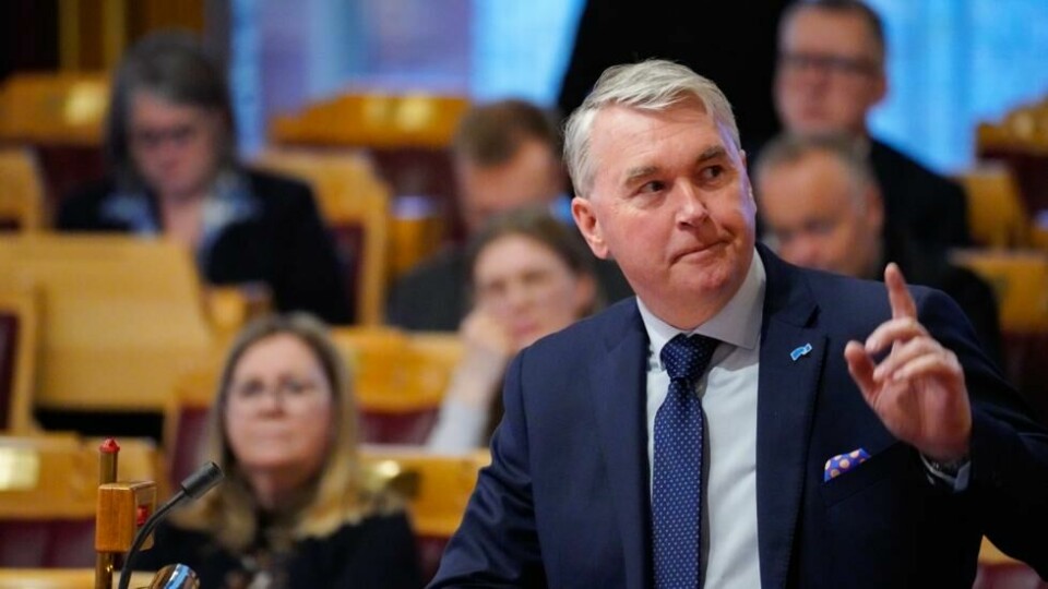 Trond Helleland (H) under en muntlige spørretimen i Stortinget. Trond Helleland (H) under en muntlige spørretimen i Stortinget. Foto: Ole Berg-Rusten / NTB
